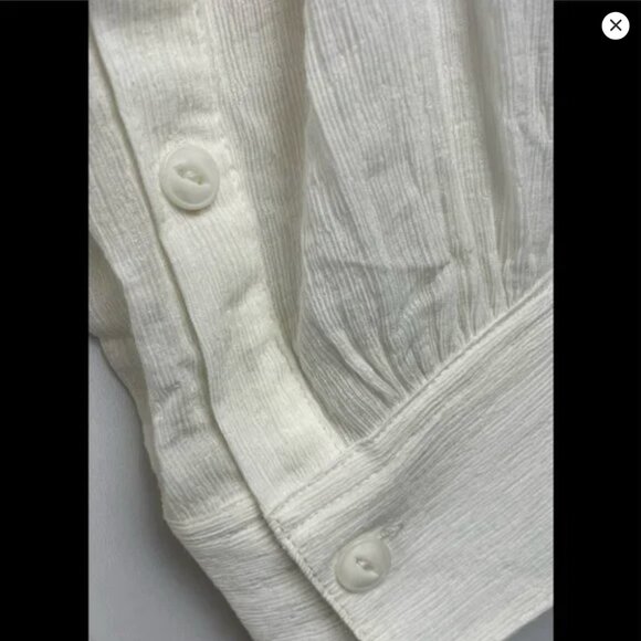 RAG & BONE White Button Down Mini Dress Elish size Medium - Picture 3 of 8
